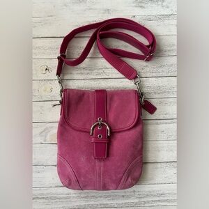 Vintage Coach Soho Convertible Suede Shoulder Bag